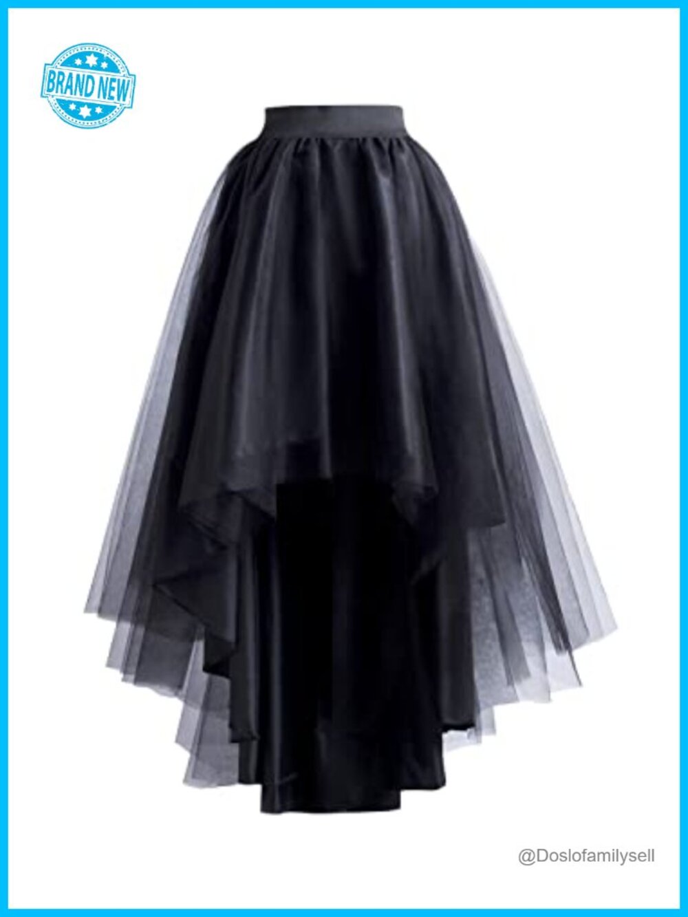High Low Tulle Skirt Lace Up Mesh Women's Skirt for Wedding Prom Cocktail